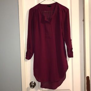 Shear 3/4 sleeve blouse